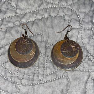 Vintage BRASS EARRINGS